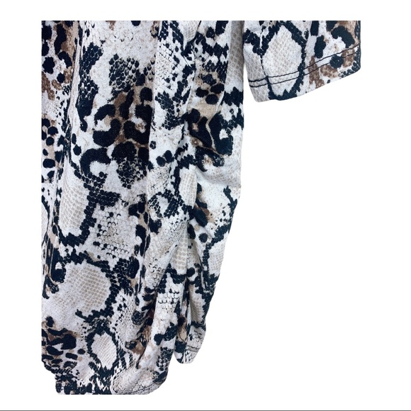 Lane Bryant Plus Size Snakeskin Cowl Neck Top - Picture 3 of 5